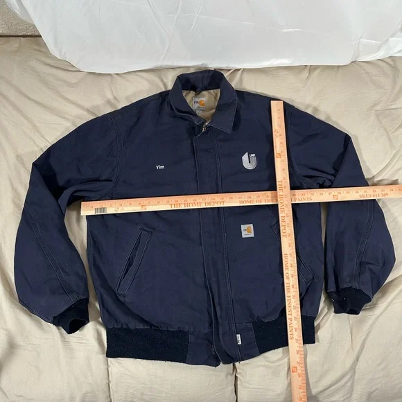 Carhartt Jacket Large Blue FR Flame Resistant Work Coat HRC